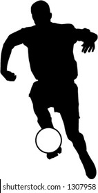 boy kicking soccerball