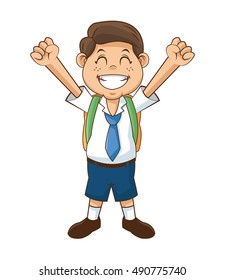 Boy kid of back to school design