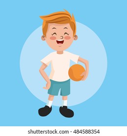 Boy kid cartoon design