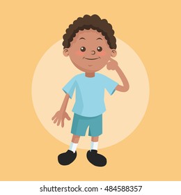 Boy kid cartoon design