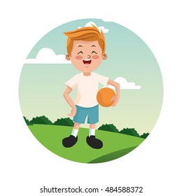 Boy kid cartoon design