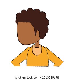 Boy kid cartoon faceless