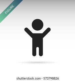 Boy. Kid. Child. Family concept. Man figure. Flat vector icon.
