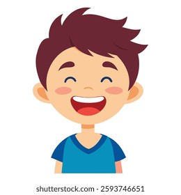 Boy Kid Happy Vector Design.