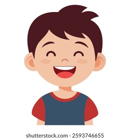 Boy Kid Happy Vector Design.