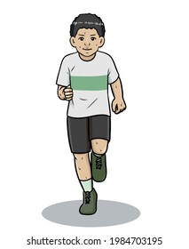 Boy kid run sprint exercise sport