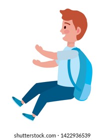 Boy kid of school design
