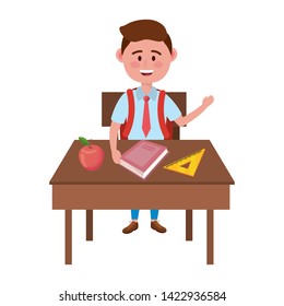Boy kid of school design