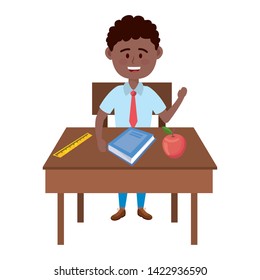 Boy kid of school design