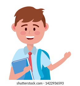 Boy kid of school design