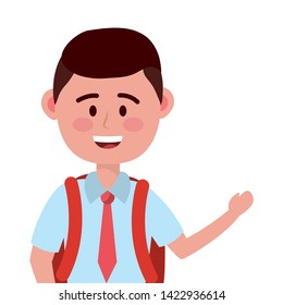 Boy kid of school design