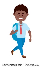 Boy kid of school design