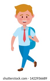 Boy kid of school design