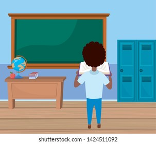 Boy kid of school design