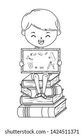 Boy kid of school design