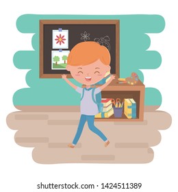 Boy kid of school design