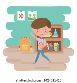 Boy kid of school design