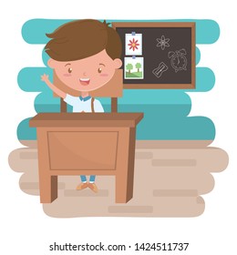 Boy kid of school design