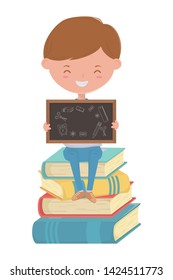 Boy kid of school design