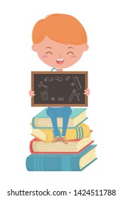 Boy kid of school design