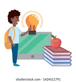 Boy kid of school design