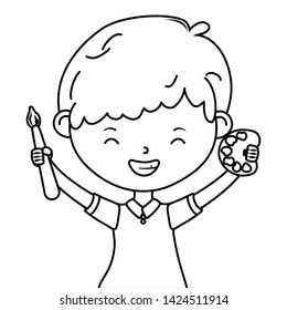 Boy kid of school design