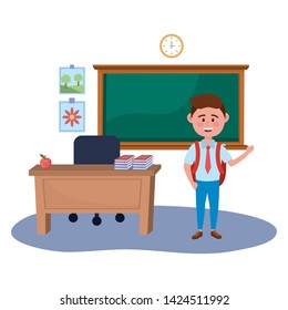 Boy kid of school design