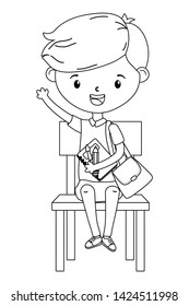 Boy kid of school design