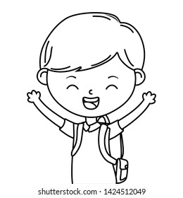 Boy kid of school design