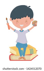 Boy kid of school design