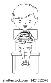 Boy kid of school design