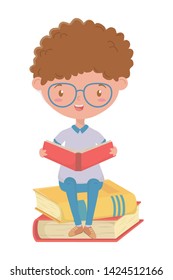 Boy kid of school design