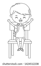 Boy kid of school design