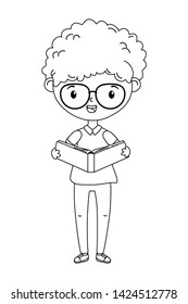 Boy kid of school design