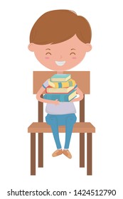 Boy kid of school design