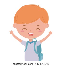 Boy kid of school design