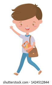 Boy kid of school design