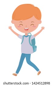 Boy kid of school design