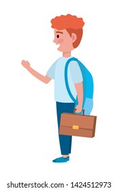 Boy kid of school design