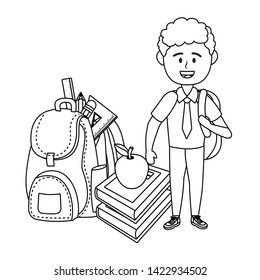 Boy kid of school design vector illustrator