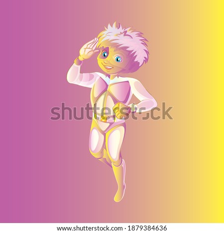 Boy kids color gradient character design Adobe Illustrator cc and saved to Illustrator 10 eps.