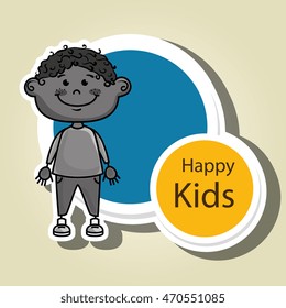 boy kids happy icon vector illustration graphic