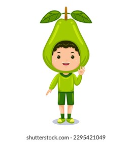 boy kids pear character costume