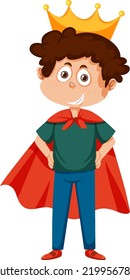 Boy King Costume Illustration Stock Vector (Royalty Free) 2199567823 ...