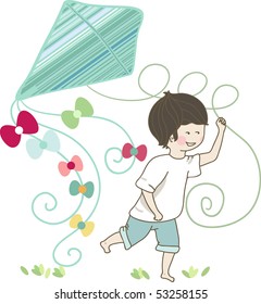boy with kite