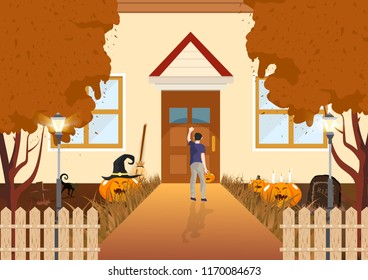 Boy Knocking Door Images Stock Photos Vectors Shutterstock