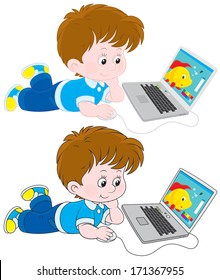 Boy with a laptop