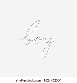 Boy letter hand drawing vector illustration