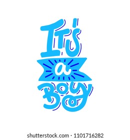 Its a boy. Lettering card.