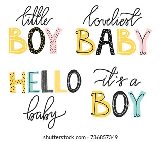 It's a boy lettering. Cute alphabet. Funny letters